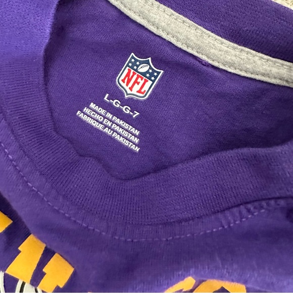 NFL Kids Purple Minnesota Vikings Long Sleeve Tee - Picture 2 of 4